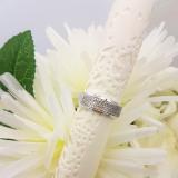 0.30 Carat (ctw) 10K White Gold Round White Diamond Men's Micro Pave Hip Hop Wedding Band 1/3 CT