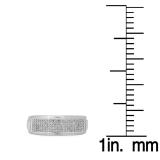 0.30 Carat (ctw) 10K White Gold Round White Diamond Men's Micro Pave Hip Hop Wedding Band 1/3 CT
