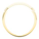0.30 Carat (ctw) 10K Yellow Gold Round White Diamond Men's Micro Pave Hip Hop Wedding Band 1/3 CT