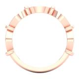 0.20 Carat (ctw) 10K Rose Gold Round White Diamond Ladies Vintage Style Anniversary Wedding Stackable Band