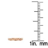 0.20 Carat (ctw) 10K Rose Gold Round White Diamond Ladies Vintage Style Anniversary Wedding Stackable Band