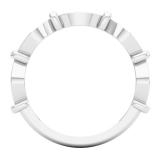 0.20 Carat (ctw) 10K White Gold Round White Diamond Ladies Vintage Style Anniversary Wedding Stackable Band