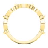 0.20 Carat (ctw) 10K Yellow Gold Round White Diamond Ladies Vintage Style Anniversary Wedding Stackable Band
