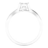 0.25 Carat (ctw) 10K White Gold Princess Cut White Diamond Ladies Bridal Promise Ring 1/2 CT