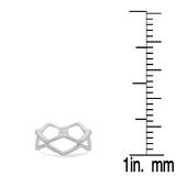 0.15 Carat (ctw) Sterling Silver Round Cut White Diamond Ladies Fashion Anniversary Wedding Band