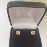 1.50 Carat (ctw) 14K Rose Gold Round Cut Morganite Ladies Solitaire Stud Earrings 1 1/2 CT