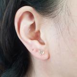0.95 Carat (ctw) 14K Rose Gold Round Cut Morganite Ladies Solitaire Stud Earrings 1 CT