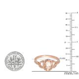 1.45 Carat (ctw) 14K Rose Gold Oval Cut Morganite & Round Cut White Diamond Ladies Bridal Halo Style Engagement Ring 1 1/2 CT