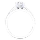0.30 Carat (ctw) Platinum Round Cut White Diamond Ladies Bridal Semi Mount Engagement Ring Matching Band Set (No Center Stone) 3/4 CT