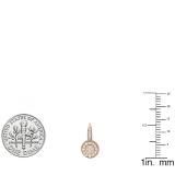 0.40 Carat (ctw) 10K Rose Gold Round Cut Diamond Ladies Cluster Halo Style Drop Earrings
