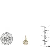 0.40 Carat (ctw) 10K Yellow Gold Round Cut Diamond Ladies Cluster Halo Style Drop Earrings