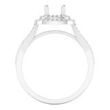 0.50 Carat (ctw) 10K White Gold Round White Diamond Ladies Swirl Engagement Semi-Mount Ring 1/2 CT (No Center Stone)