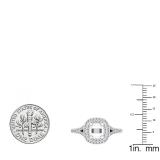 0.50 Carat (ctw) 10K White Gold Round White Diamond Ladies Swirl Engagement Semi-Mount Ring 1/2 CT (No Center Stone)