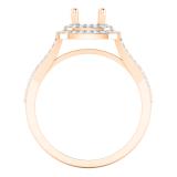 0.50 Carat (ctw) 18K Rose Gold Round White Diamond Ladies Swirl Engagement Semi-Mount Ring 1/2 CT (No Center Stone)