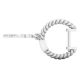 0.15 Carat (ctw) 18K White Gold Round Diamond Ladies Fashion Dangling Drop Earrings