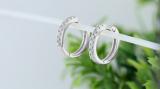 DGLA CERTIFIED Round White Diamond Hoop Earrings (0.25 ctw, Color I-J, Clarity I2-I3) in 10K White Gold