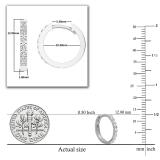 DGLA CERTIFIED Round White Diamond Hoop Earrings (0.25 ctw, Color I-J, Clarity I2-I3) in 10K White Gold