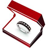 0.60 Carat (ctw) 10K White Gold Round Champagne & White Diamond Ladies Anniversary Wedding Band Stackable Ring