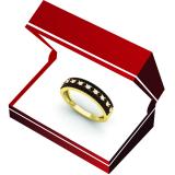 0.60 Carat (ctw) 18K Yellow Gold Round Champagne & White Diamond Ladies Anniversary Wedding Band Stackable Ring