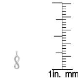 0.08 Carat (ctw) 14K White Gold Round White Diamond Ladies Infinity Swirl Dangling Earrings