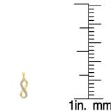 0.08 Carat (ctw) 14K Yellow Gold Round White Diamond Ladies Infinity Swirl Dangling Earrings