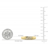 0.15 Carat (ctw) 10K Yellow Gold Round White Diamond Men's Channel Set 3 Row Wedding Band Anniversary Ring