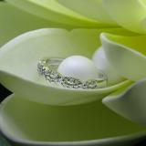 0.23 Carat (ctw) 14K White Gold Round White Diamond Ladies Bridal Anniversary Wedding Band Stackable Swirl Ring 1/4 CT