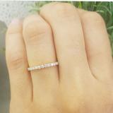 0.18 Carat (ctw) 10K Yellow Gold Round Cut White Diamond Ladies Stackable Anniversary Wedding Band