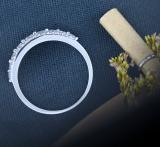 0.72 Carat (ctw) 14K White Gold Round White Diamond Ladies Anniversary Wedding Band 3/4 CT