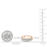0.72 Carat (ctw) 18K Rose Gold Round White Diamond Ladies Anniversary Wedding Band 3/4 CT