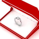 0.40 Carat (ctw) 10K White Gold Round White Diamond Ladies Two Stone Bypass Style Bridal Engagement Ring