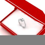 0.50 Carat (ctw) 14K White Gold Round White Diamond Ladies Two Stone Bypass Style Bridal Engagement Ring 1/2 CT