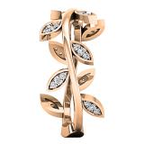 0.25 Carat (ctw) 18K Rose Gold Round White Diamond Ladies Vintage Style Anniversary Wedding Eternity Band Stackable Ring 1/4 CT
