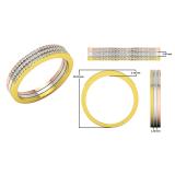 0.20 Carat (ctw) 10K White Yellow & Rose Gold Round Cut Diamond Ladies 3 Tone Stackable Anniversary Wedding Contour Band Guard Ring 1/5 CT