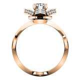 2.25 Carat (ctw) 14K Rose Gold Round White Cubic Zirconia Ladies Bridal Fashion Vintage Style Engagement Ring With Matching Band Set