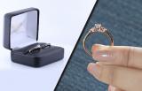 0.90 Carat (ctw) 18K Rose Gold Round White Sapphire Black & White Diamond Ladies 3 Stone Bridal Engagement Ring Set