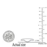 0.12 Carat (ctw) 10K White Gold Round Cut Diamond Ladies Anniversary Wedding Stackable Band Contour Guard Ring