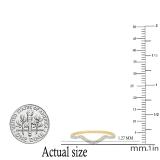0.12 Carat (ctw) 10K Yellow Gold Round Cut Diamond Ladies Anniversary Wedding Stackable Band Contour Guard Ring