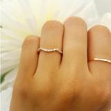0.12 Carat (ctw) 10K Yellow Gold Round Cut Diamond Ladies Anniversary Wedding Stackable Band Contour Guard Ring