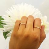 0.12 Carat (ctw) 14K Rose Gold Round Cut Diamond Ladies Anniversary Wedding Stackable Band Contour Guard Ring