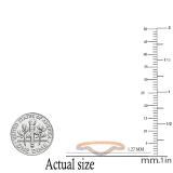 0.12 Carat (ctw) 18K Rose Gold Round Cut Diamond Ladies Anniversary Wedding Stackable Band Contour Guard Ring