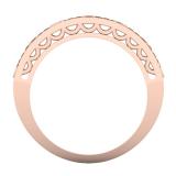 0.65 Carat (ctw) 14K Rose Gold Round Champagne & White Diamond Ladies Anniversary Ring Wedding Band