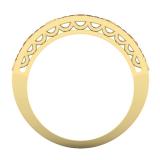 0.65 Carat (ctw) 14K Yellow Gold Round Champagne & White Diamond Ladies Anniversary Ring Wedding Band
