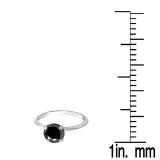 2.50 Carat (Ctw) 14K White Gold Round Black Diamond Ladies Bridal Engagement Solitaire Ring