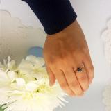 3.00 Carat (Ctw) 14K Yellow Gold Round Black Diamond Ladies Bridal Engagement Solitaire Ring