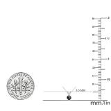 0.50 Carat (ctw) 14K White Gold Round Cut Black Diamond Ladies Solitaire Pendant (Silver Chain Included) 1/2 CT