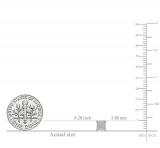 Round White Diamond V Prong Square Hip Hop Iced Unisex 1Pc Stud Earring (0.03 ctw, Color I-J, Clarity I2-I3) in 925 Sterling Silver in Screw Back