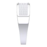 1.00 Carat (ctw) 10K White Gold Brilliant White Diamond Men's Hip Hop Anniversary Wedding Band 1 CT