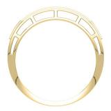 1.00 Carat (ctw) 10K Yellow Gold Brilliant White Diamond Men's Hip Hop Anniversary Wedding Band 1 CT