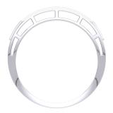 1.00 Carat (ctw) 14K White Gold Brilliant White Diamond Men's Hip Hop Anniversary Wedding Band 1 CT